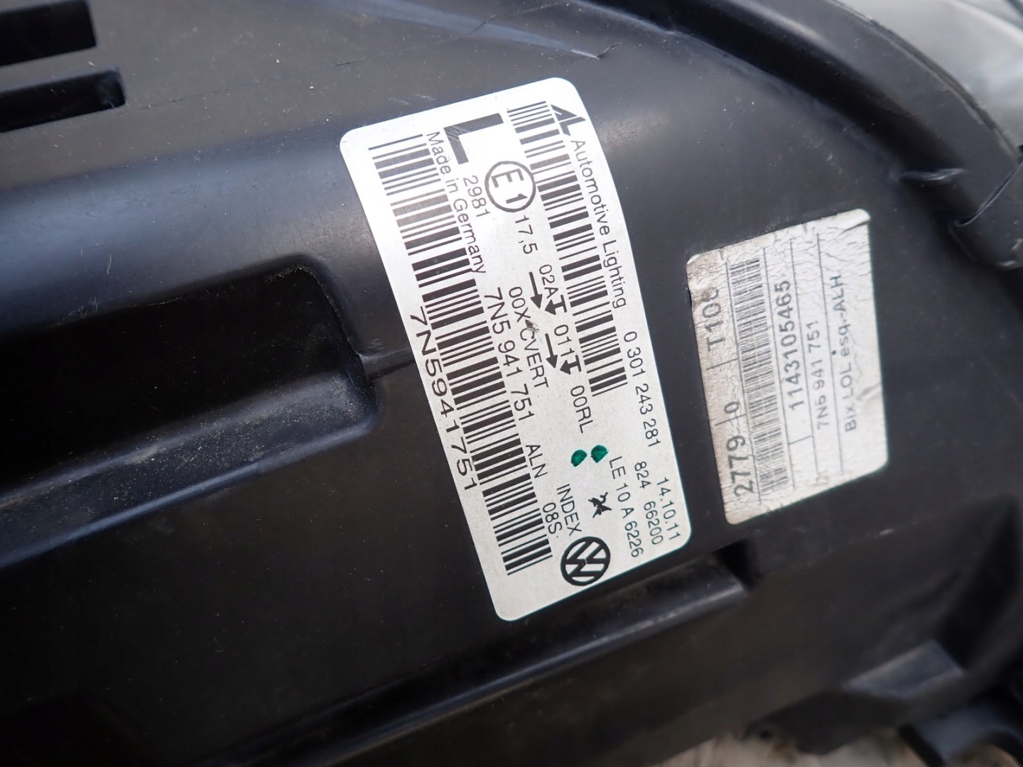 light left REFLEKTOR left BI XENON SEAT ALHAMBRA 7N5 710 2010- 7N5941751