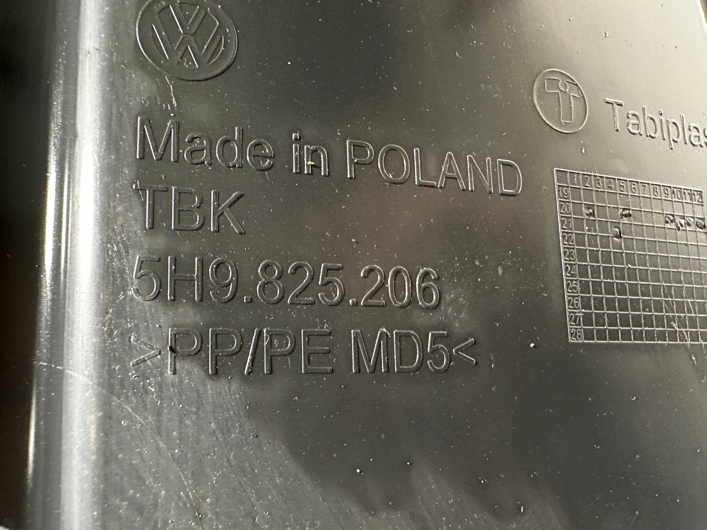 VOLKSWAGEN GOLF VIII BLENDE ABDECKUNG UNTERFAHRSCHUTZ 5H9825206