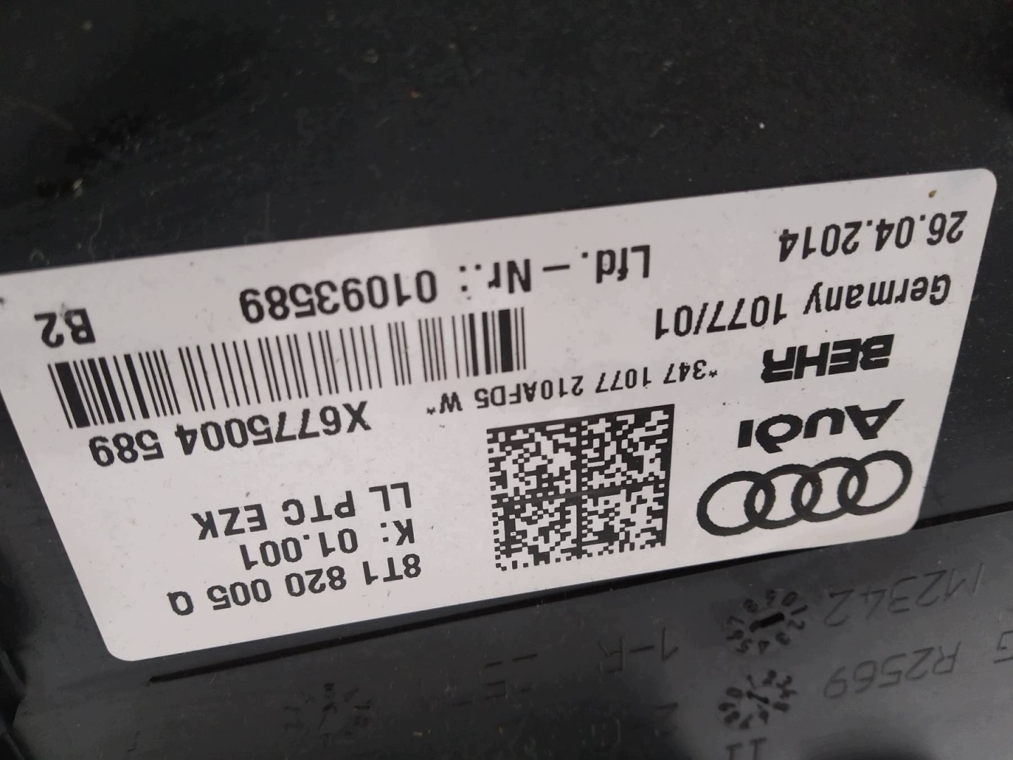 heater 8T1820005D Audi A4 IV (2008-2015) B8