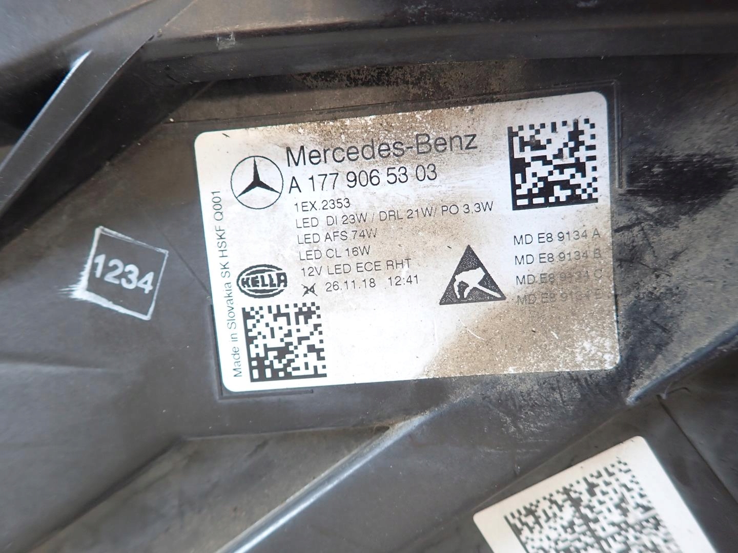 light front front left MERCEDES A-KLASA W177 2018- FULL LED A1779065303