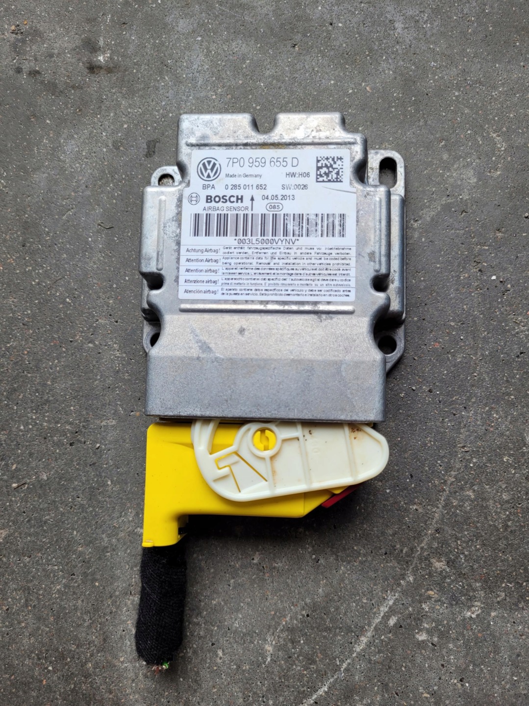 modulo SENSOR airbag 7P0959655D VW TOUAREG II 2 7P 3.0 TDI