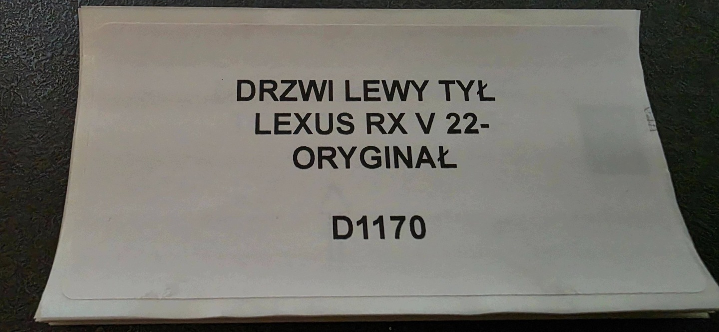 door coupe left side Lexus RX V