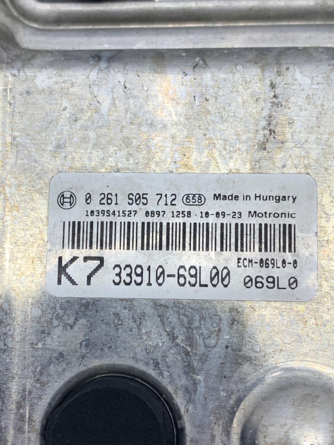 computer control unit of the engine 33910-69L00 SUZUKI SWIFT MK7 (2010-2013) 1.2B