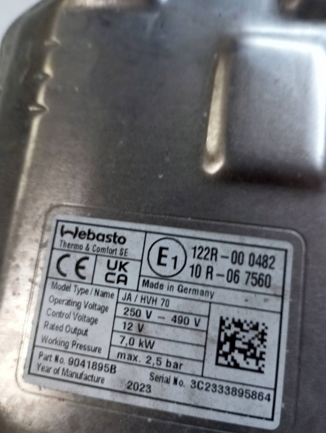 modulo riscaldatore JAGUAR e PACE 9041895B