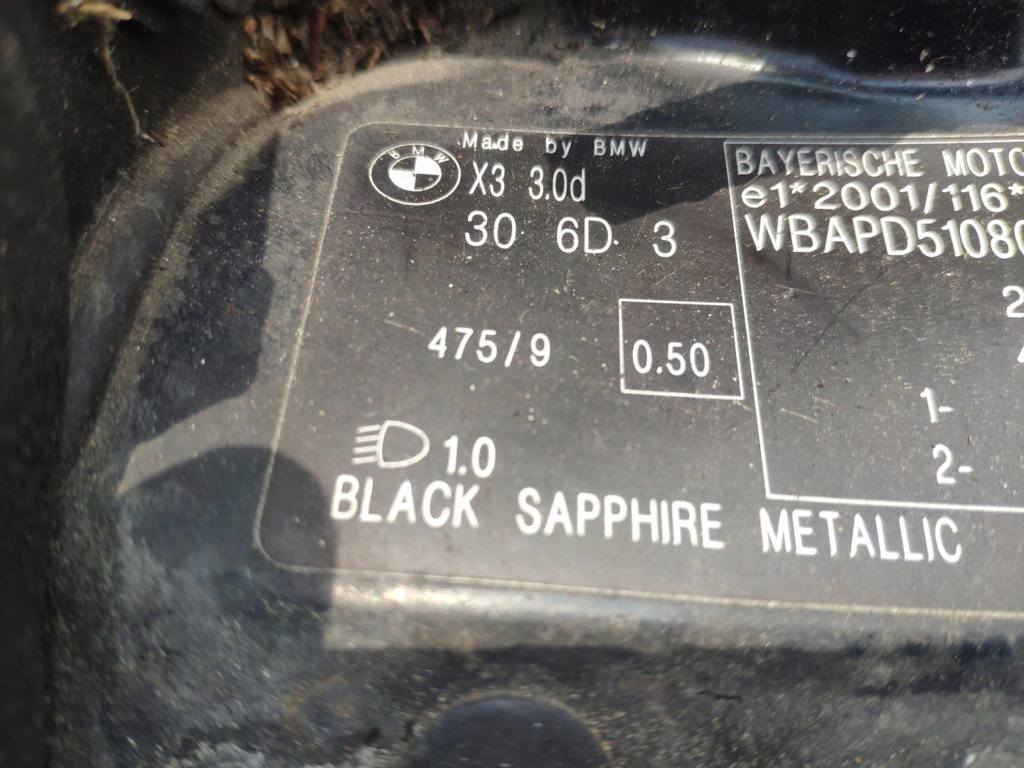 BMW X3 E83 bundle wiring door front right 3508098 DPH 342775102