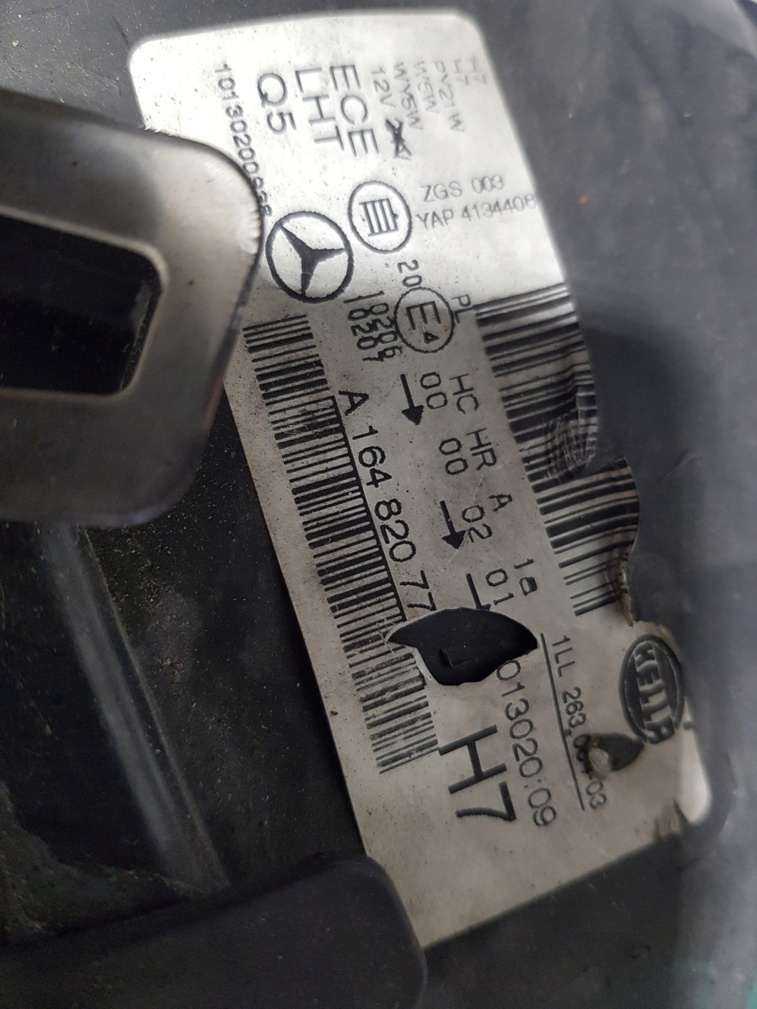 MERCEDES ML W164 LIFT light left front UK