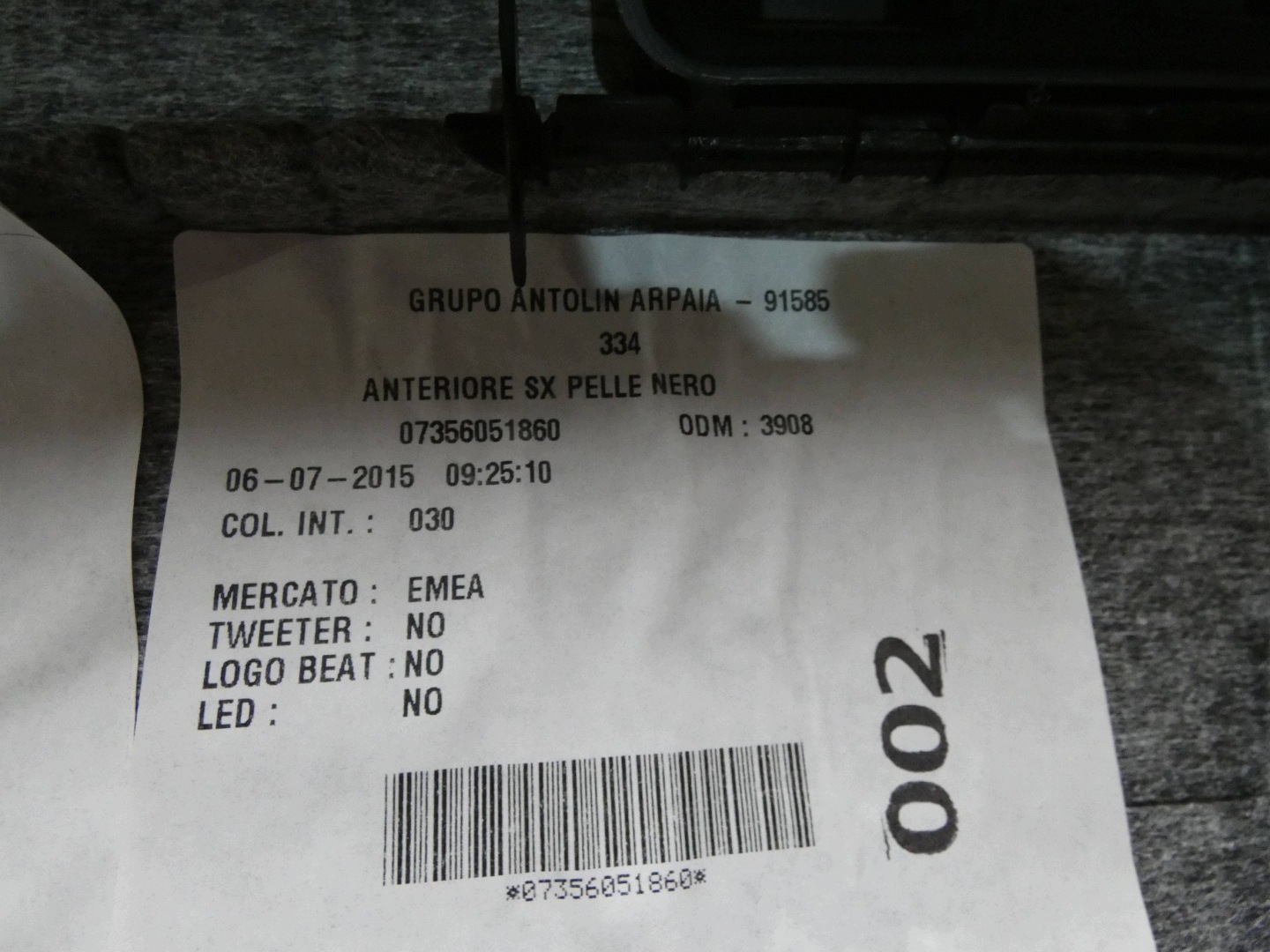 FIAT 500X side door left front front driver´s