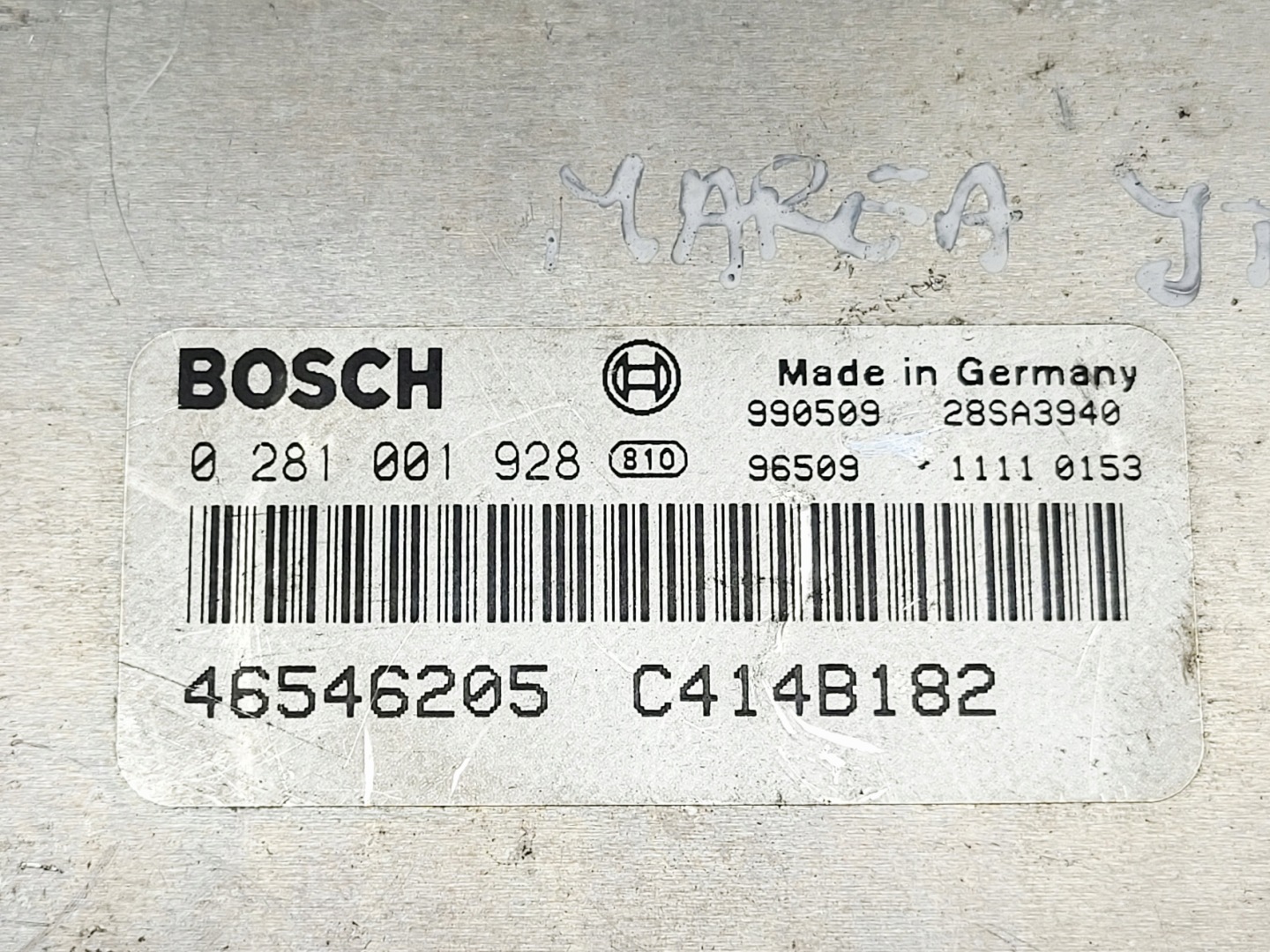 computer control unit of the engine FIAT MAREA 1.9 JTD 0281001928 46546205