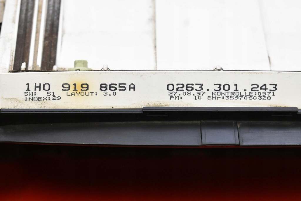 dials dials EU 1H0919865A VW GOLF 3 III 1.6 8V 75 KM 91-98