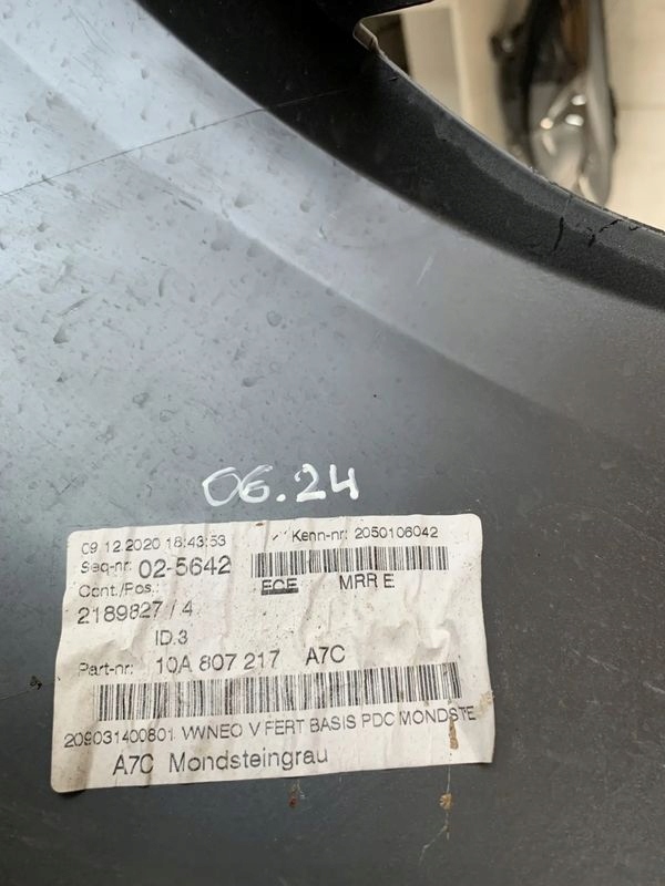 Volkswagen ID.3 19r bumper front front VW id 3 2019 id3 06.24