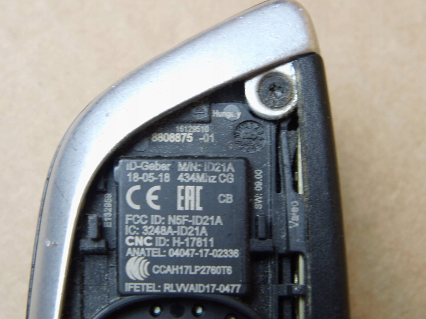 BMW 5 G30 G31 pilot Clé 8808875-01