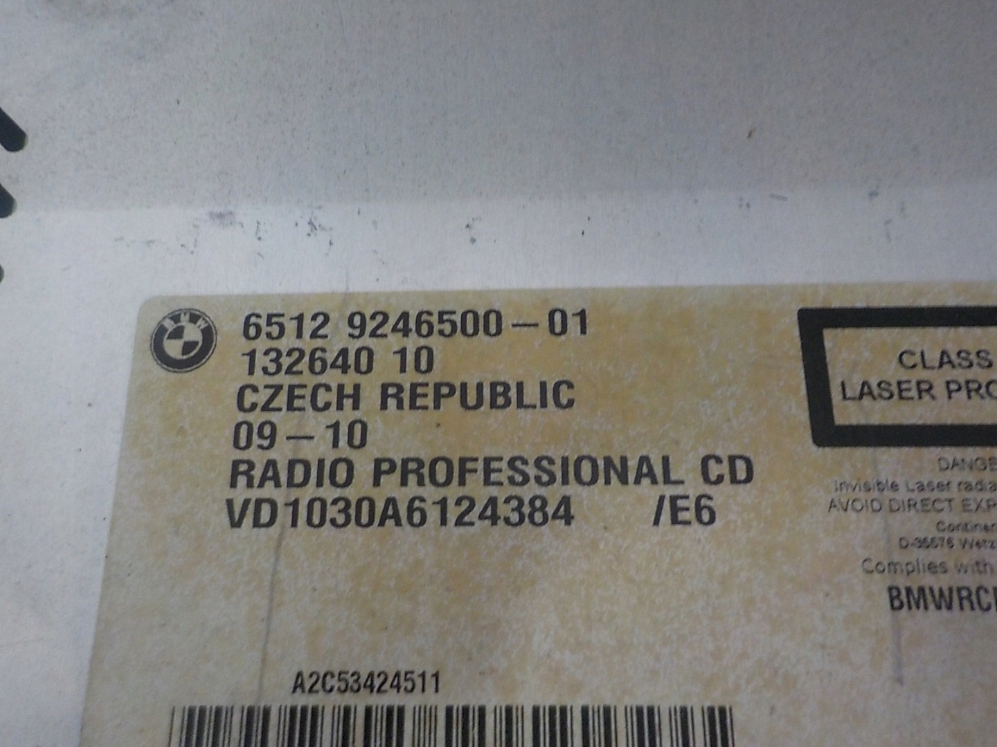 BMW X1 E84 RADIO PROFESSIONAL FABRYCZNE 9246500