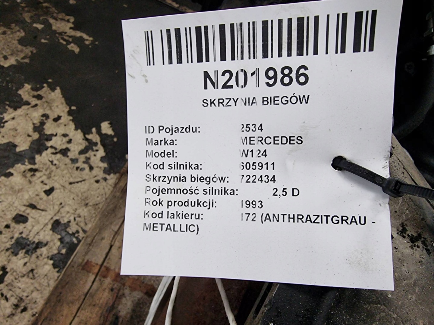 Getriebe 722403 2.5 D 112 KM MERCEDES W124