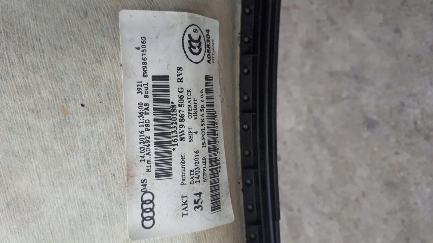 A4 B9 8W CIELO INTERNO SUFIT SLINE PANORAMA KOMBI