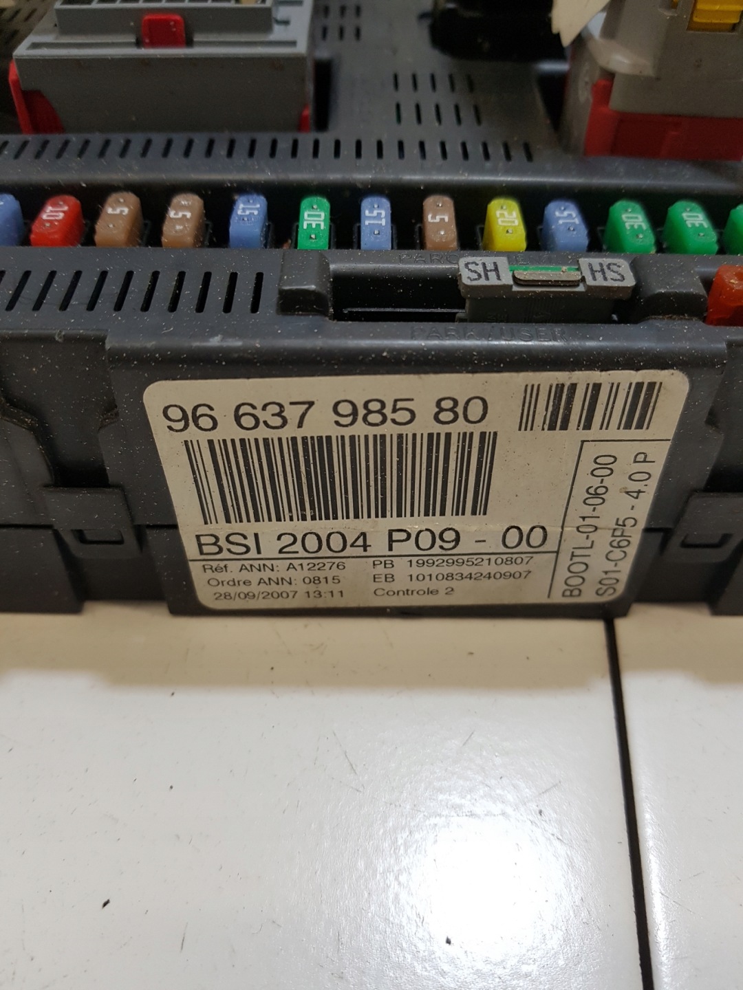 compartment module BSI CITROEN C4 9663798580