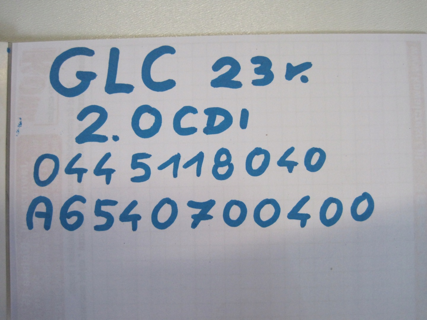 Einspritzdüse Einspritzdüse MERCEDES GLC 2,0D 23R A6540700400 0445118040