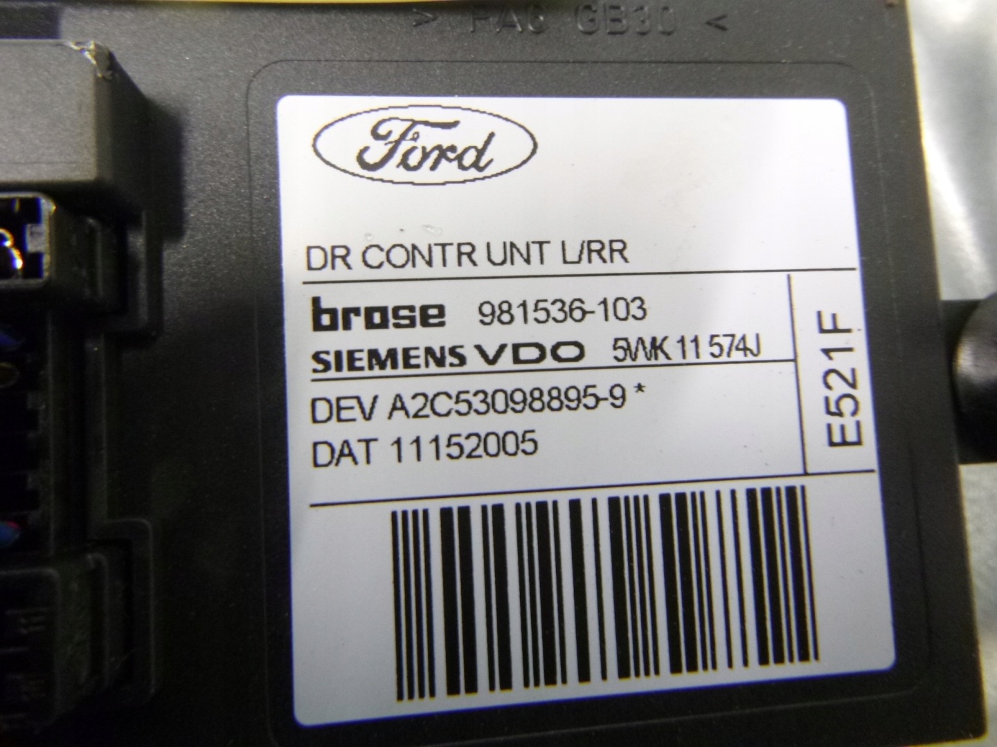MÉCANISME VITRE ARRIÈRE FORD C-MAX 2005R.