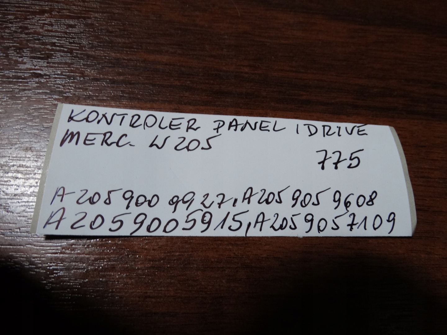 IDEAL control panel IDRIVE MERCEDES W205 1