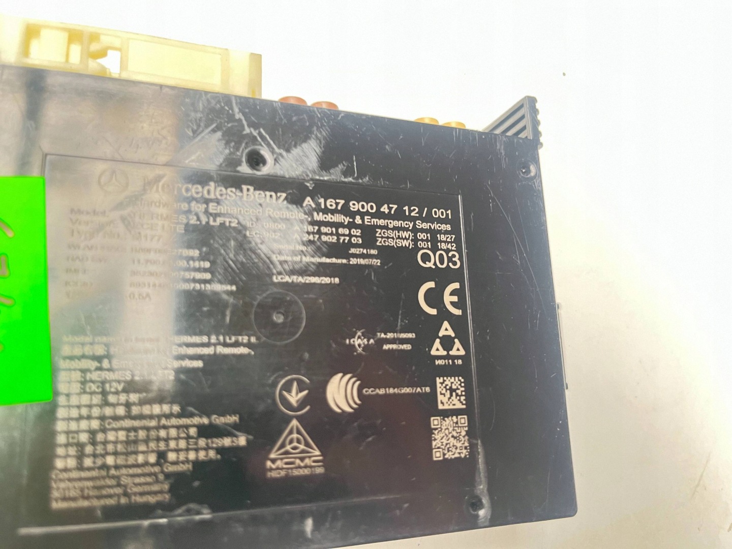 MERCEDES S W222 LIFT control unit module KOMUNIKACJI HERMES A1679004712