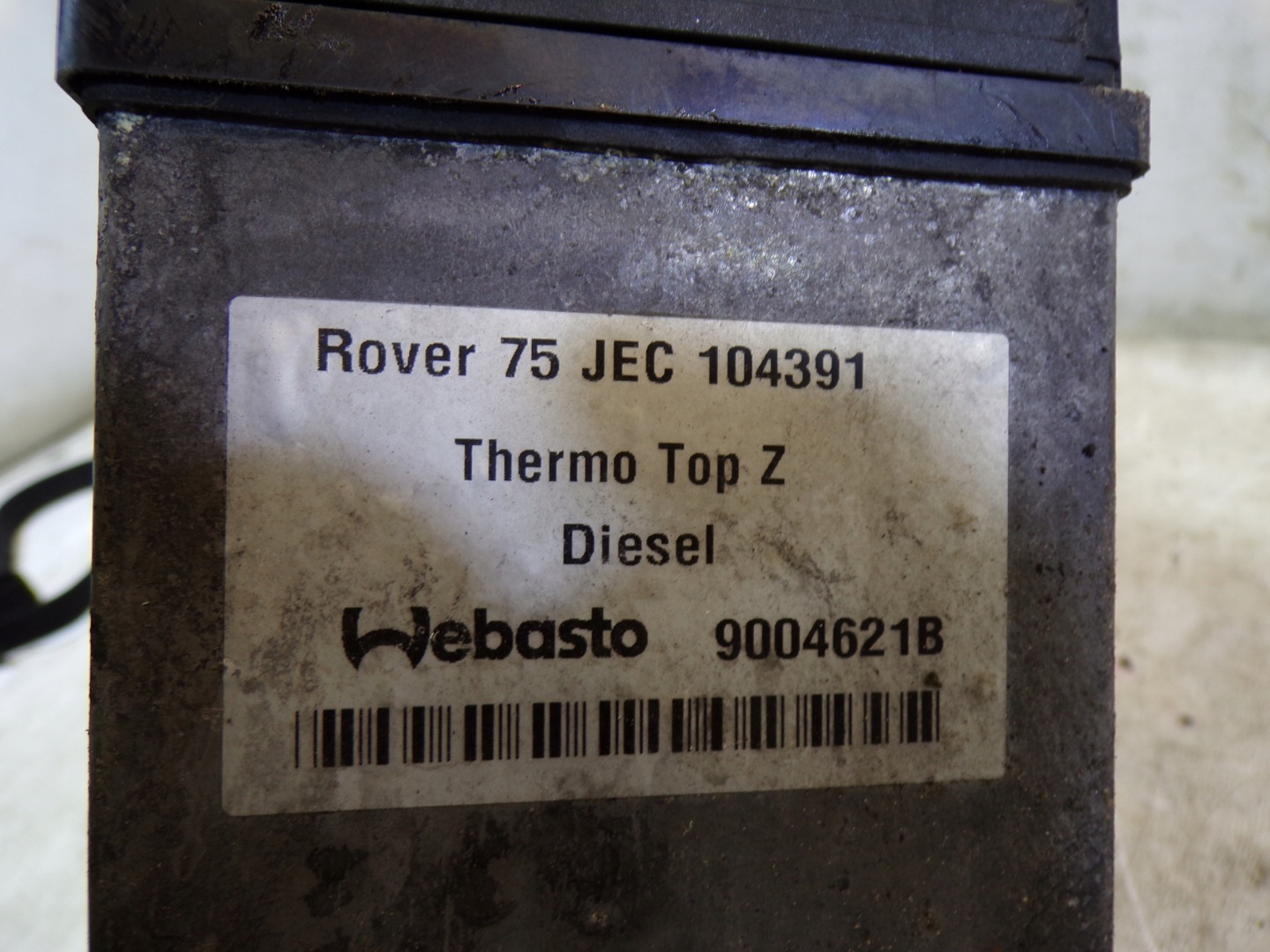 WEBASTO webasto ROVER 75 DIESEL 9004621B