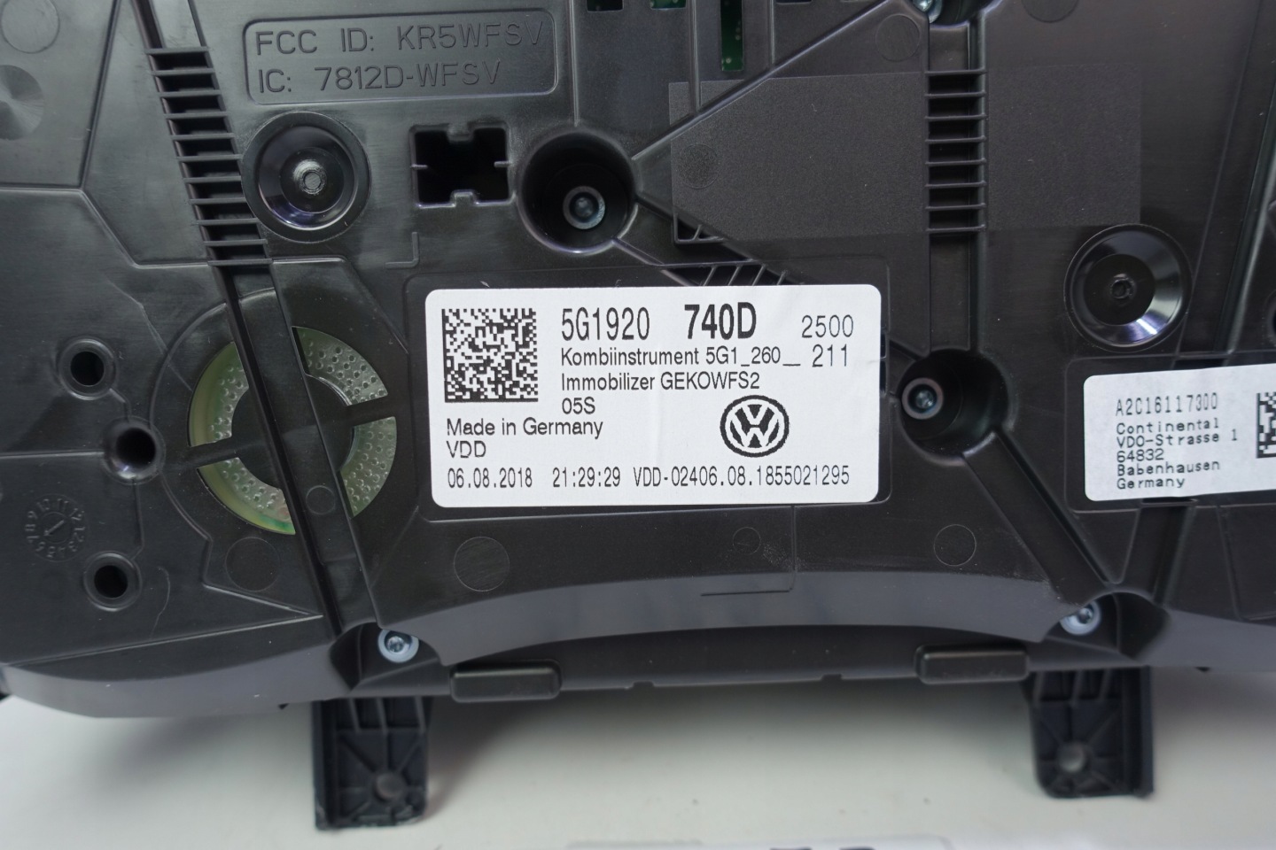 dials dials VW GOLF VII 7 5G 48488KM 5G1920740D
