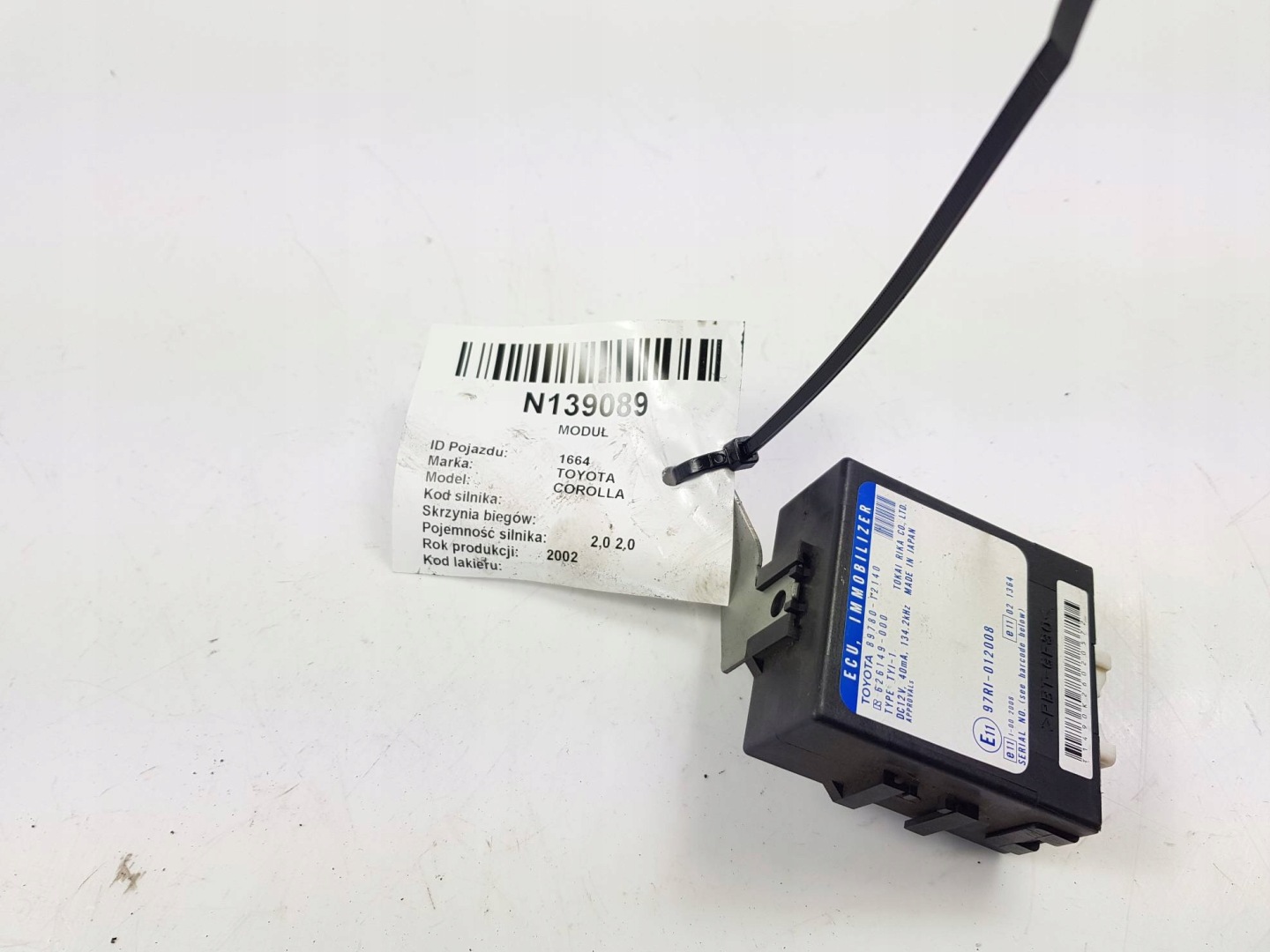 Module IMMO 89780-12140 TOYOTA COROLLA E12