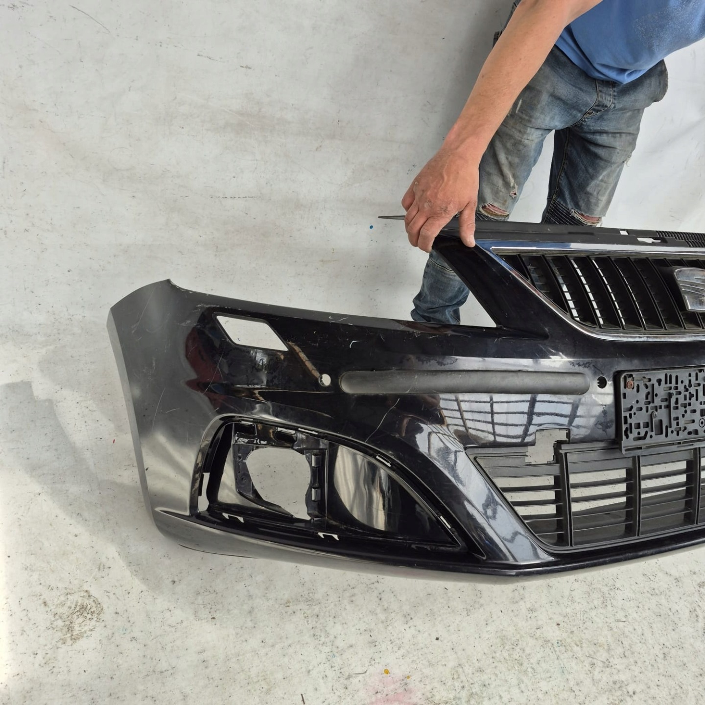 SEAT ALHAMBRA II 2 10-20 bumper front front washer PDC
