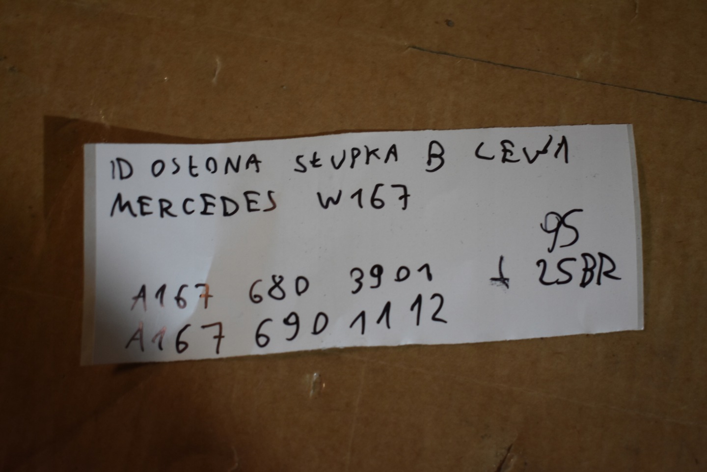 IDEALNA cover SLUPKA B left MERCEDES W167 1