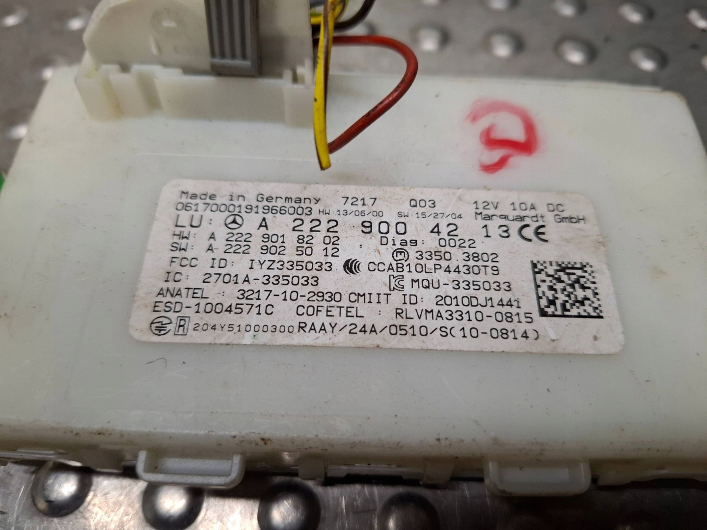 module control unit KEYLESS A2229004213 MERCEDES W205 W213 GLC W253 X253 AMG