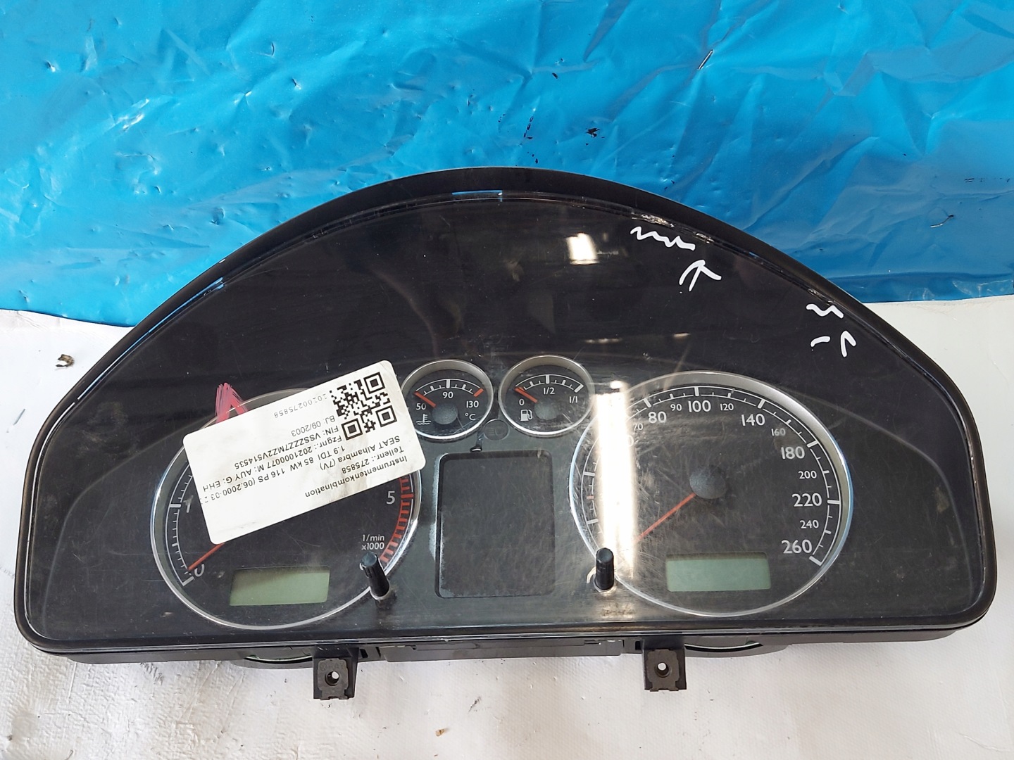 dials clock SEAT ALHAMBRA 1.9 TDI 7M7920800G