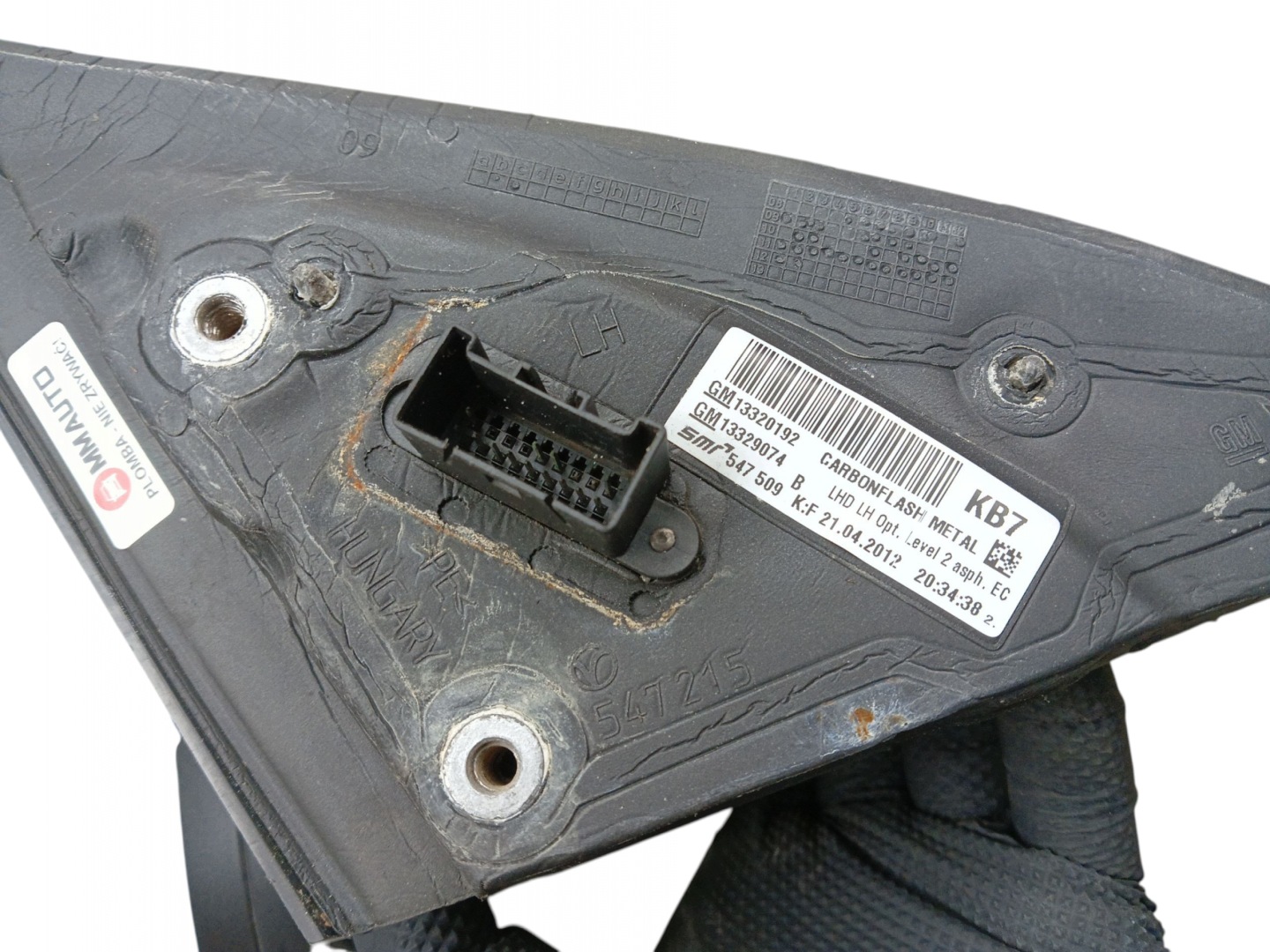 spiegel links OPEL INSIGNIA A (2008-2013) 13 PIN EUROPA code LAKIERU Z22C