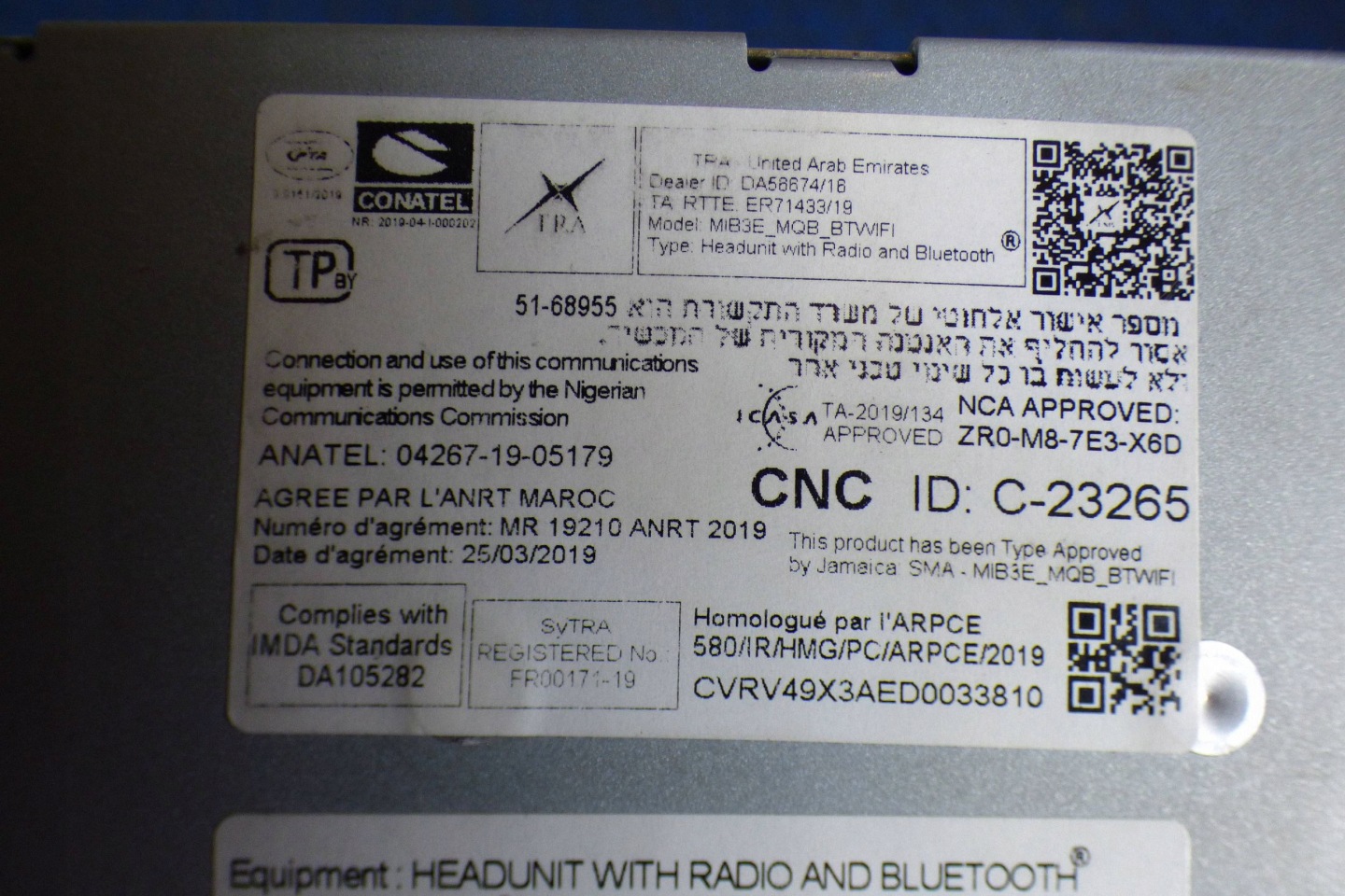 Skoda Scala Kamiq radio Navigation 654035869B st.BDB