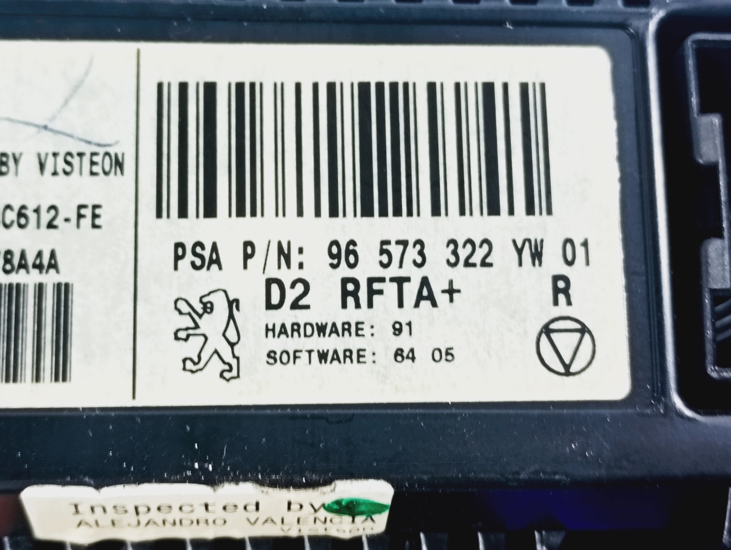 switch switch panel air conditioning devices OE 96573322YW Peugeot 407 SW 04-05