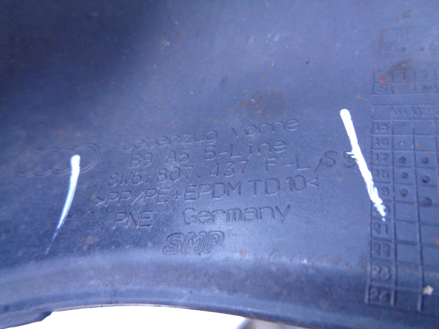 front bumper AUDI A5 8W6 16- S-LINE NR 49872