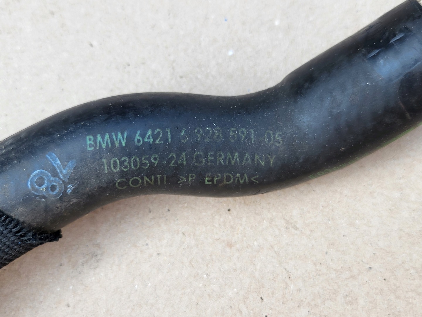 crijevo prijenos cijevčica vode gasa CHLODZACEGO BMW 1 E87 E88 E81 3 E91 E90 E92 OE