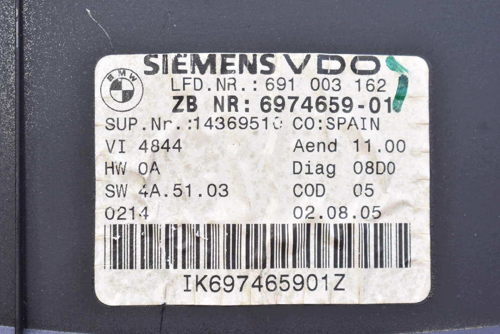 dials dials EU 6974659-01 BMW E90 E91 2.0 D 163 KM 04-10