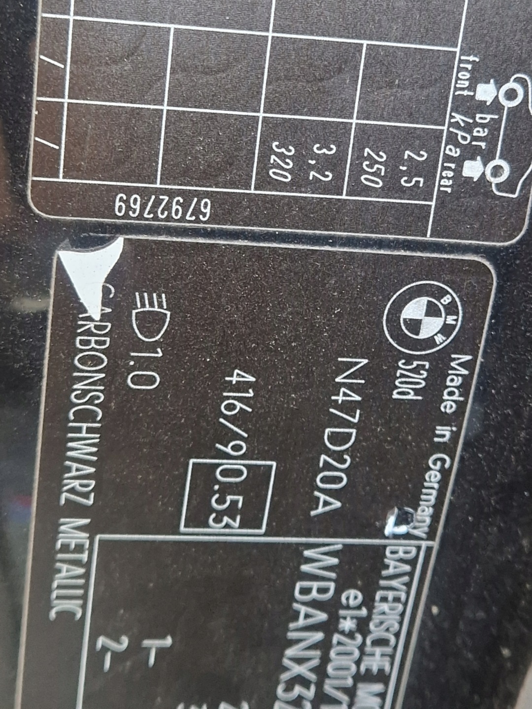 mirror right BMW E60 M PAKIET LED 416/9 EU