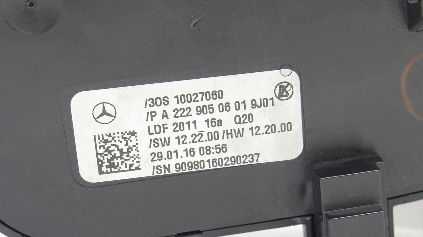 switch control seat MERCEDES S W222 13- A2229050601