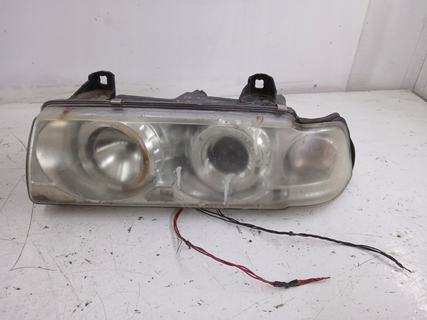 BMW E36 light left right front lens KOMPLET ANGEL EYES DO POLERKI