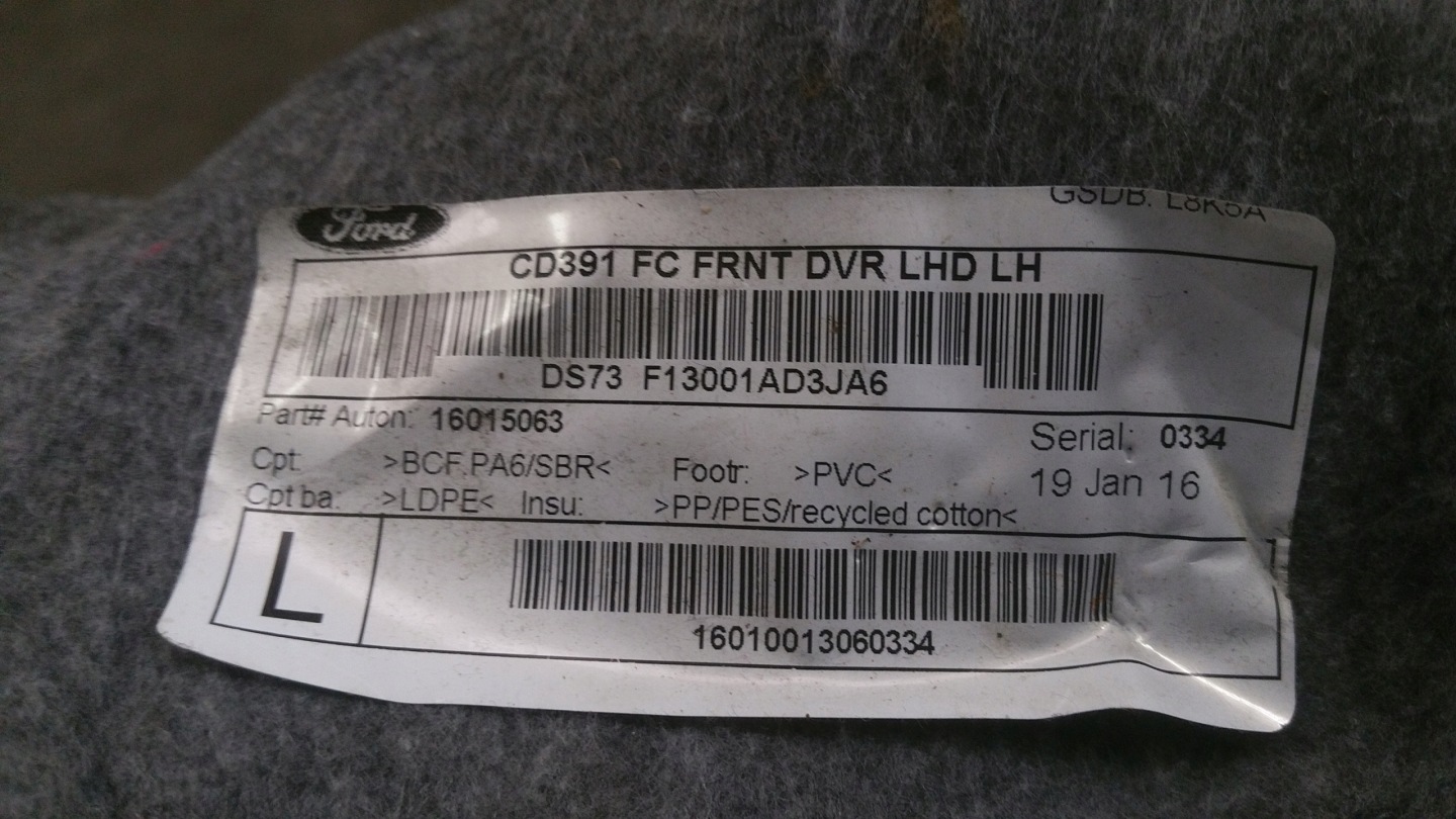 mats left front europa Ford Mondeo MK5