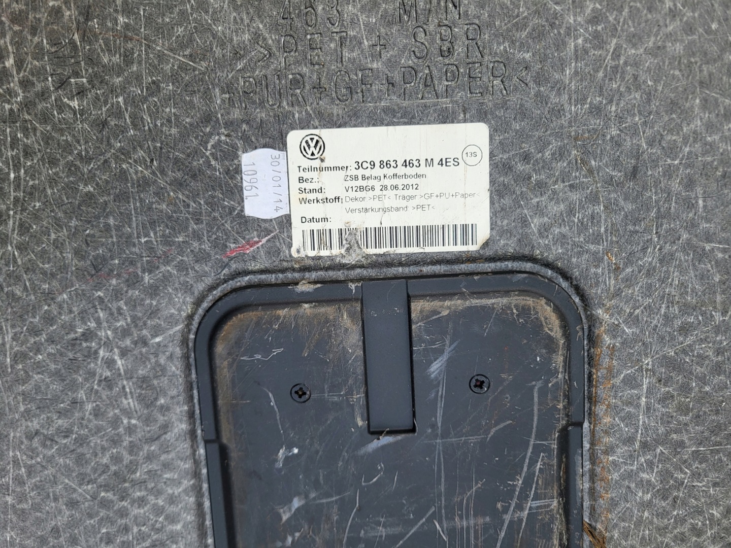 mats boot floor upholstery VW PASSAT B6 B7 3C9 KOMBI OE