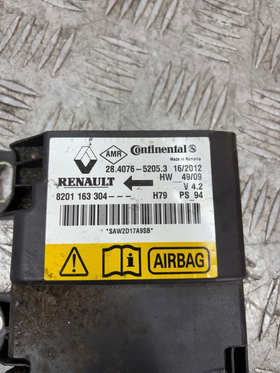 Centralina SENSOR airbag DACIA DUSTER e 10- 8201163304
