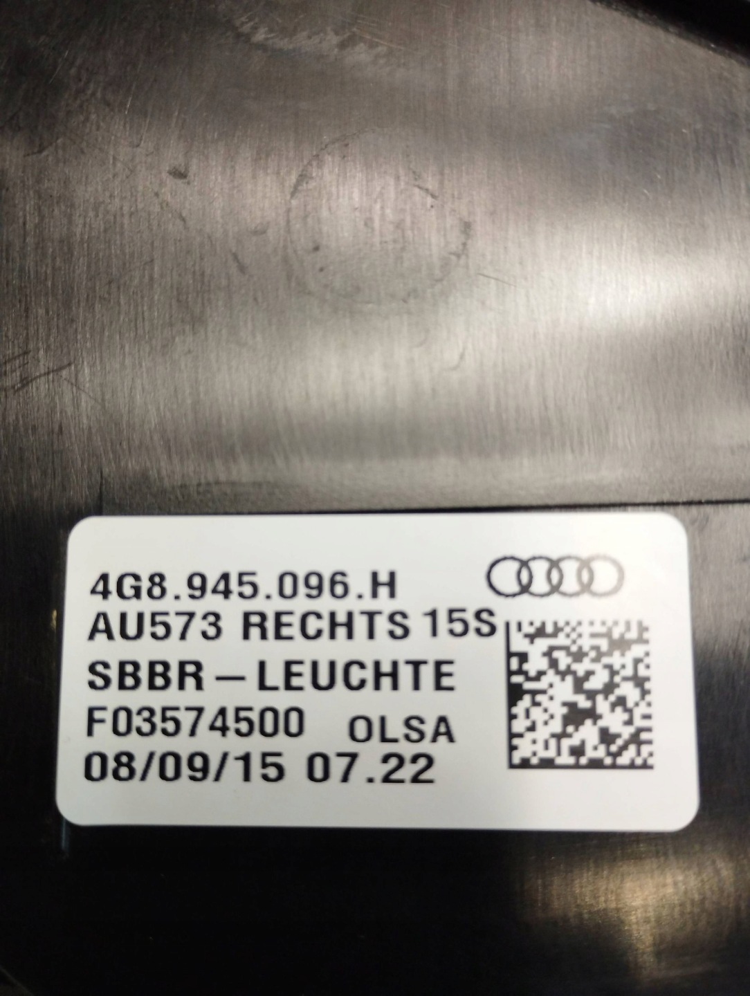 Audi A7 4G 2016 LIFT light right rear part 4G8945096H