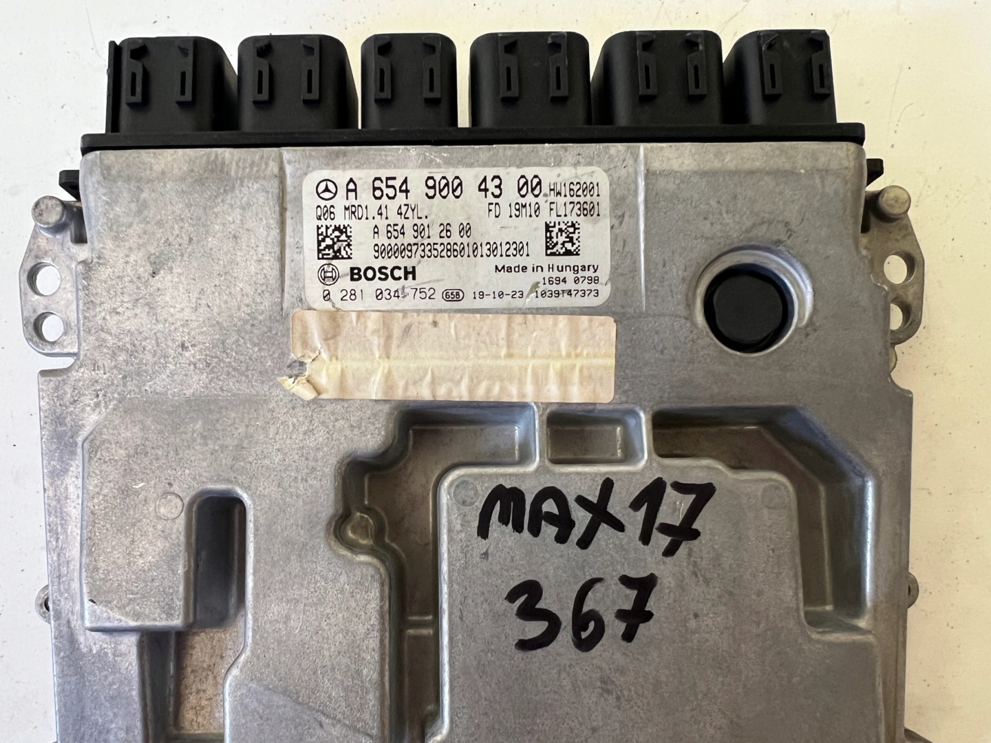MERCEDES E KLASA 2.0 CDI A6549004300 A6549012600 0281034752 Computer ECU