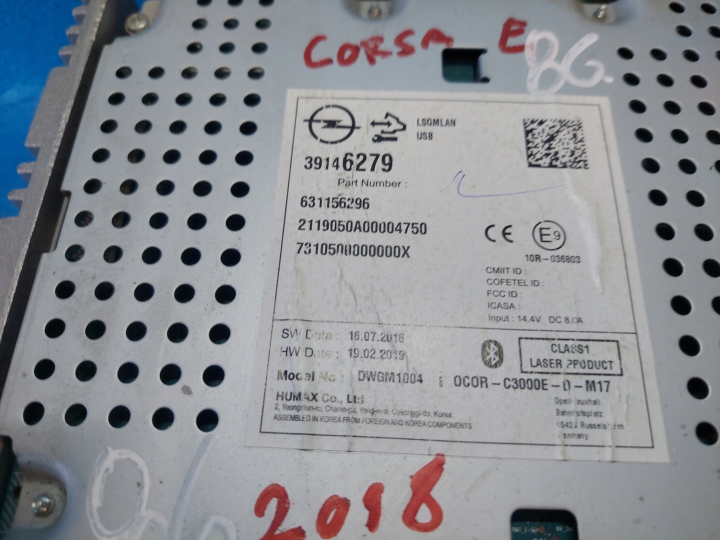 RADIO EKRAN CORSA E 39146279