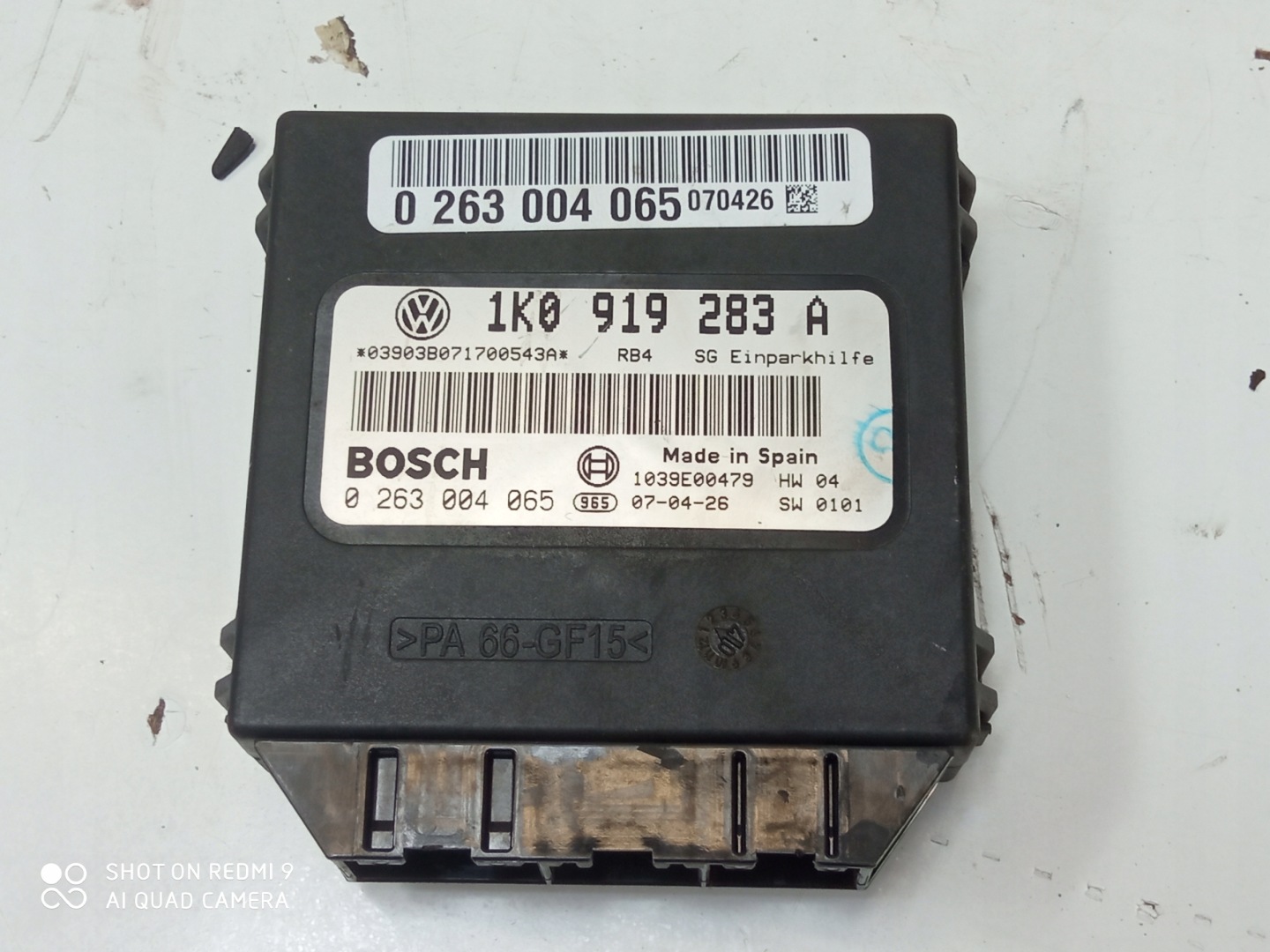 VW GOLF 5 V plus module CZUJNIKOW PDC 1K0919283A