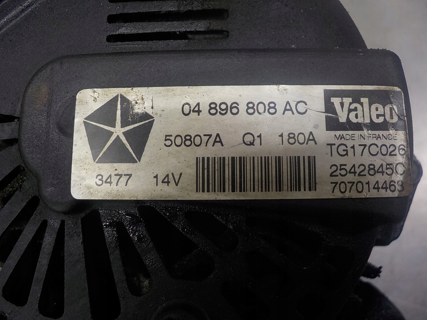 CHRYSLER 300M ALTERNATOR 254285C TG17C026