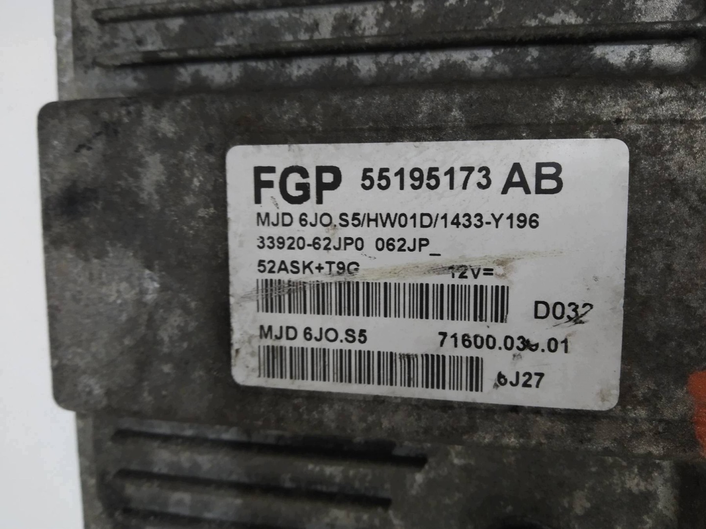 control unit of the engine 55195173 AB 1.3 DDIS Suzuki Swift IV (2004-2010)