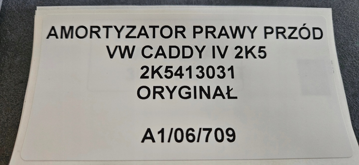 shock absorber right front VW CADDY IV 2K5413031