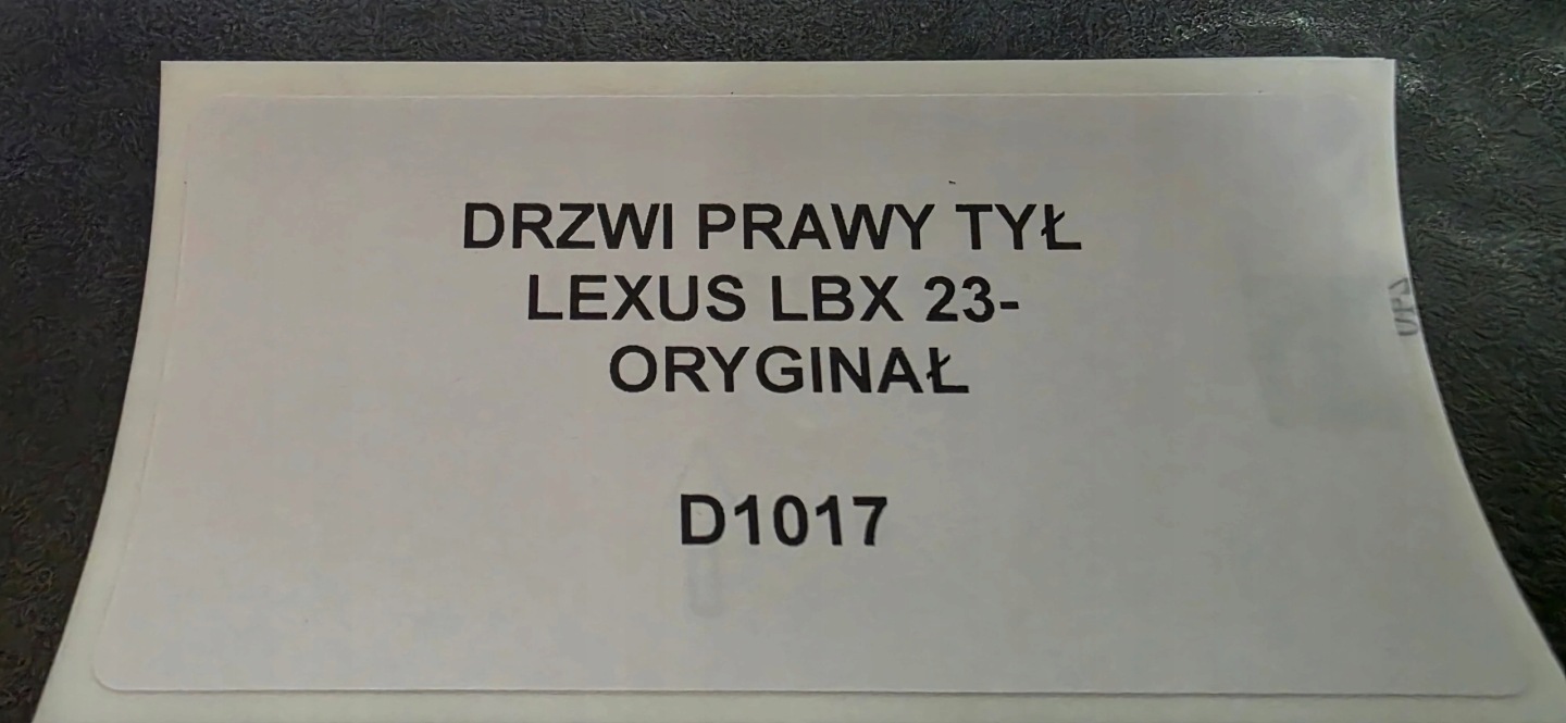 Tür rechts heck LEXUS LBX 23- Original